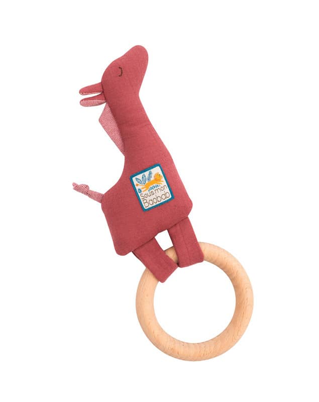 Hochet anneau bois Girafe Sous mon baobab Moulin Roty