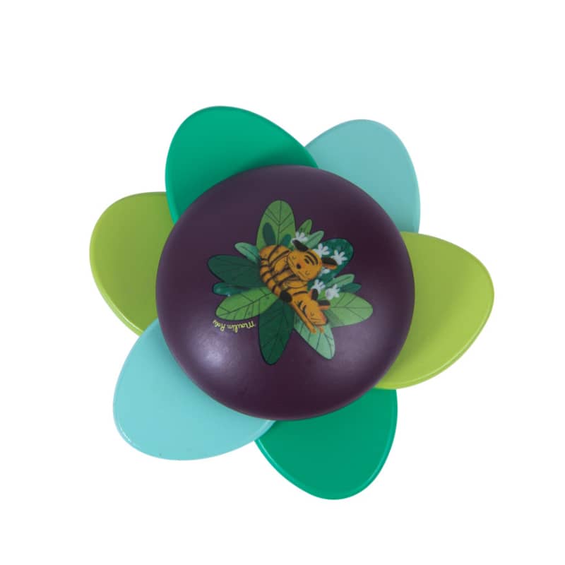 Hochet bois feuilles et grelot Dans la jungle Moulin Roty