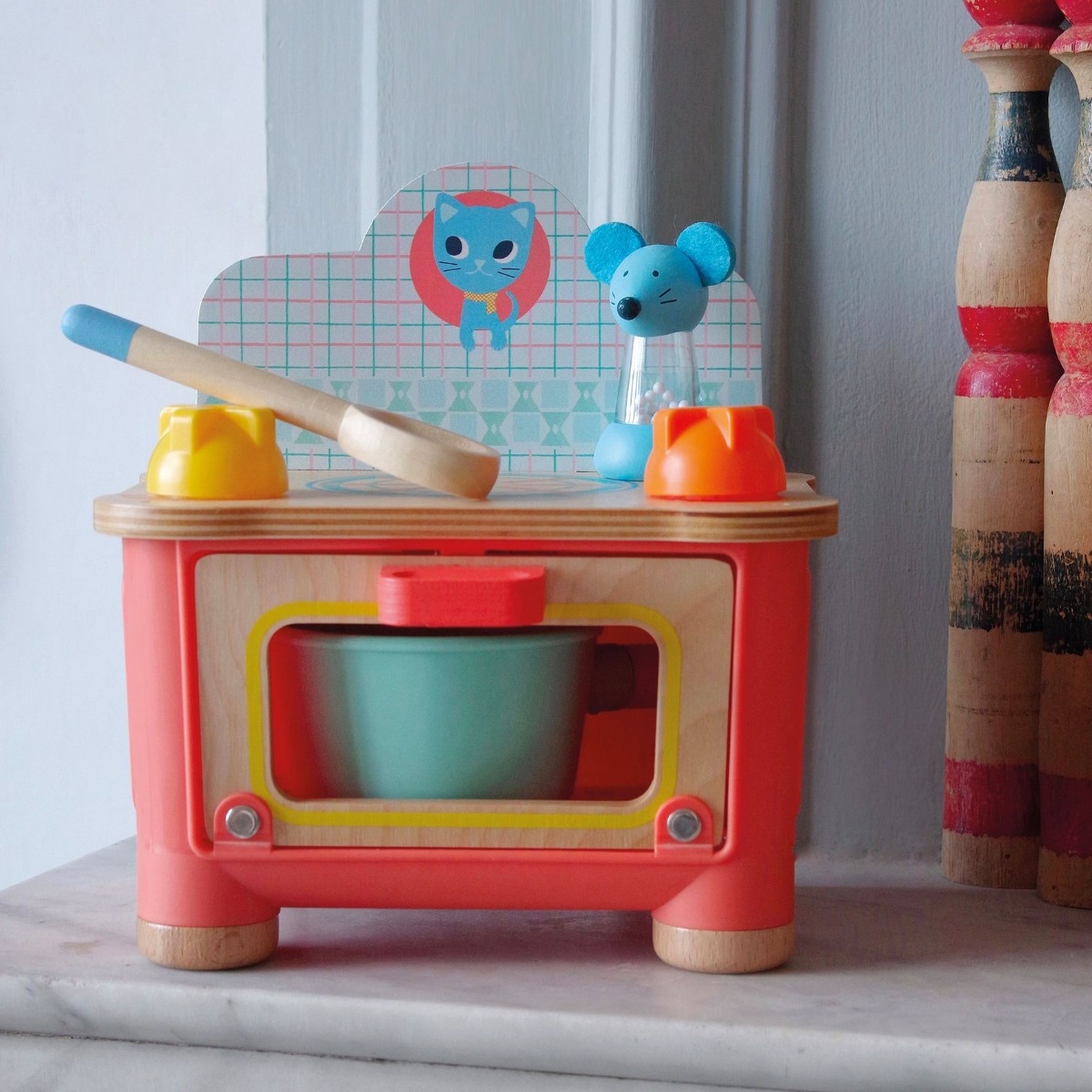 Cuisiniere en bois enfant Chaton Djeco
