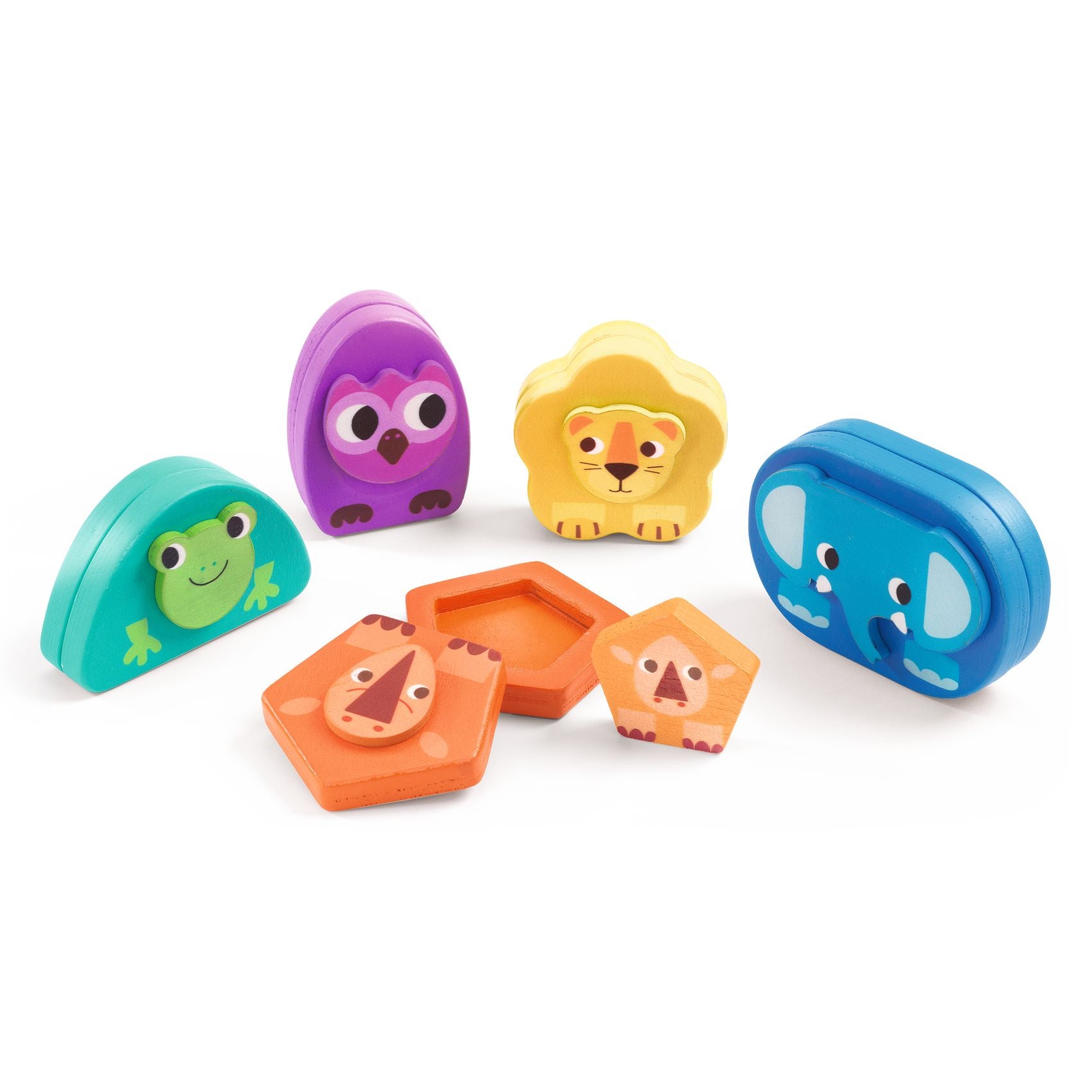 Jeu de cache cache magnetique Baby couleur Kimami Wild Djeco