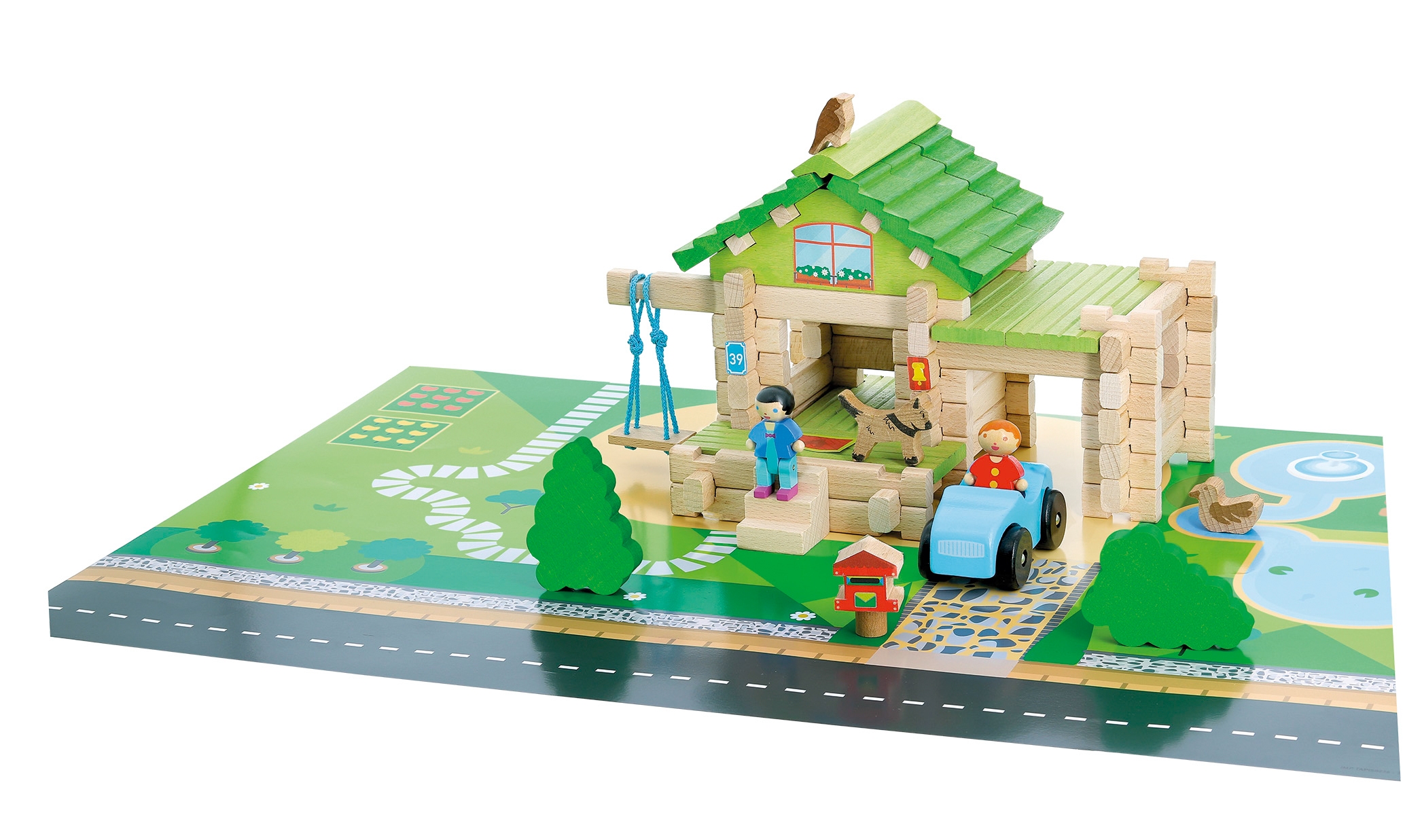 Jeu de construction Ma premiere maison avec voiture Jeujura