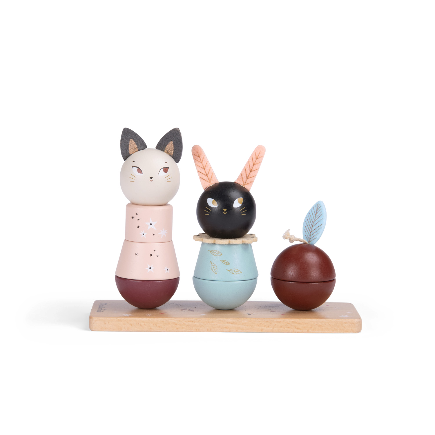 Jouet a empiler en bois Apres la pluie Moulin Roty