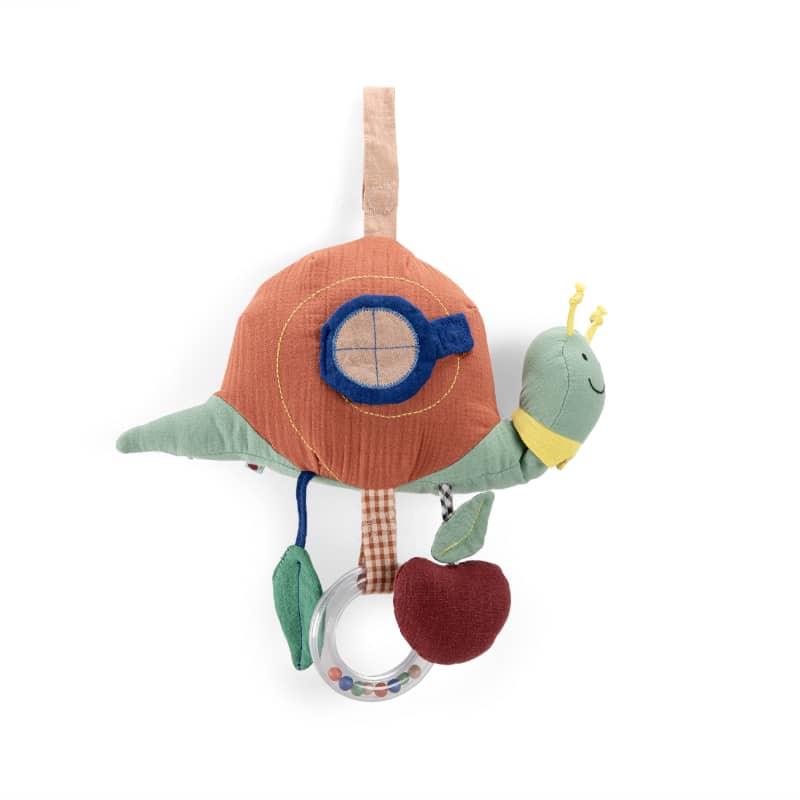 Jouet d'activites Escargot a suspendre Pomme des bois Moulin Roty