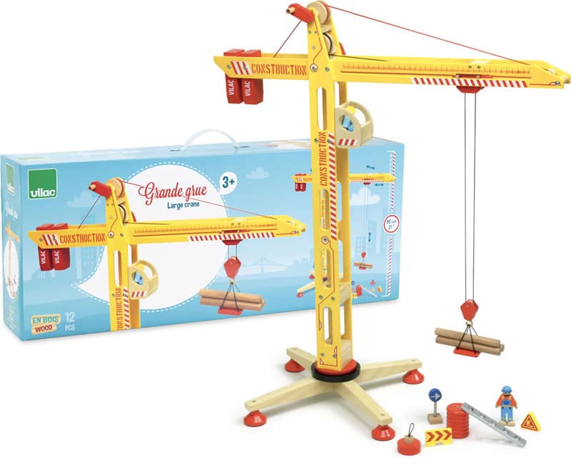 Jouet en bois Grande grue en bois Vilac