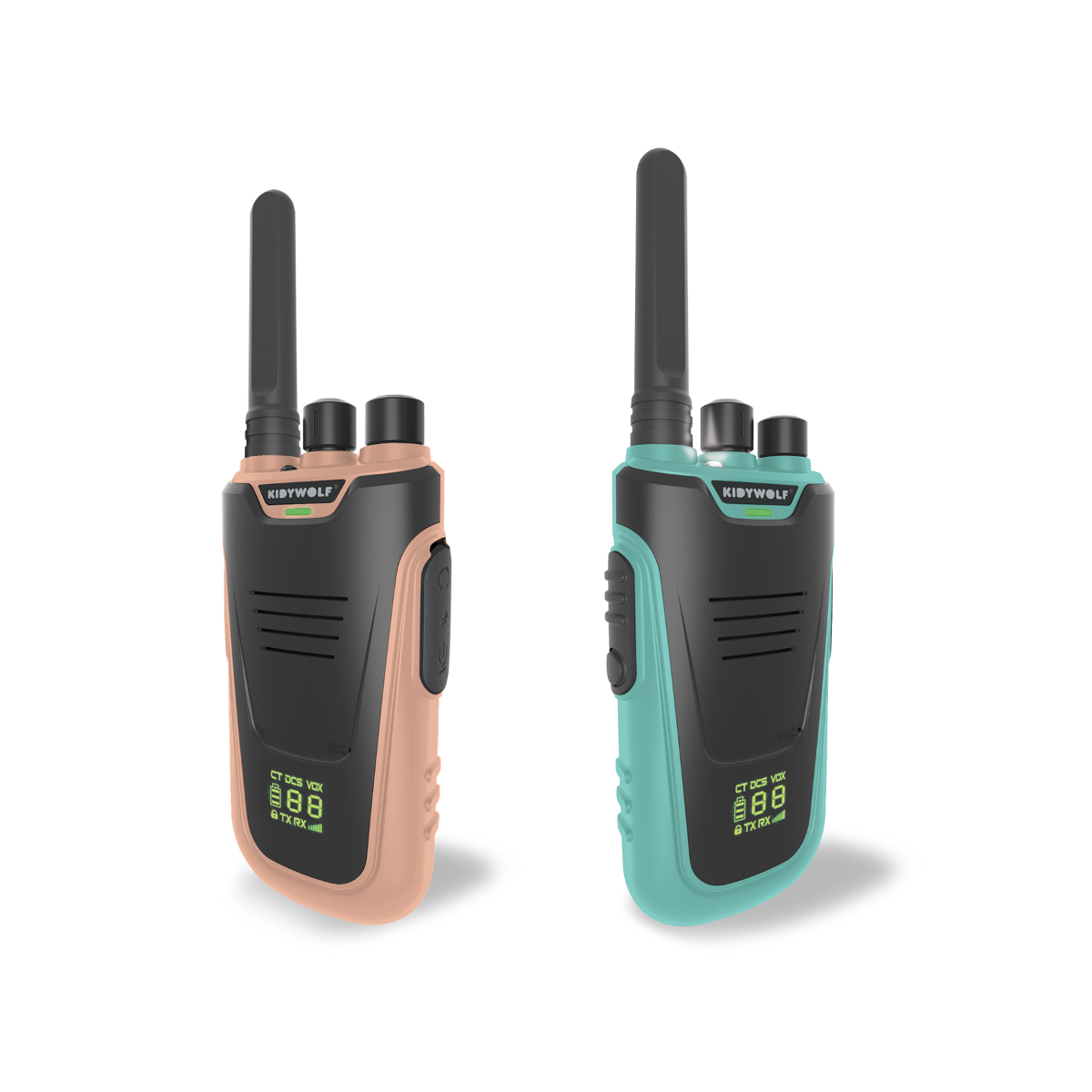 Talkie-Walkie beige et cyan Kidywolf