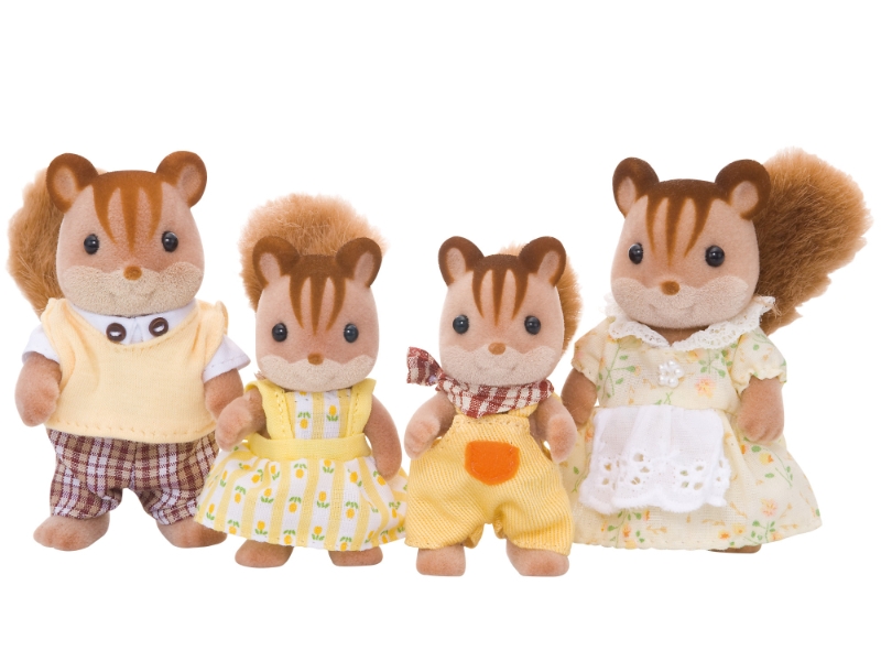 La famille ecureuil roux ROUX Sylvanian Families