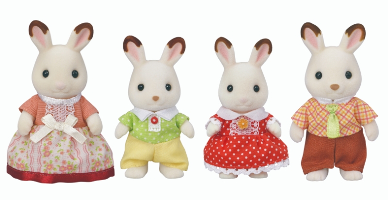La famille lapin chocolat Sylvanian Families