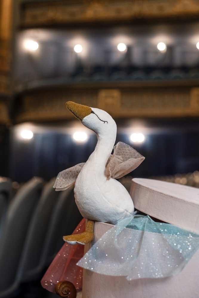 Cygne hochet creme La petite ecole de danse