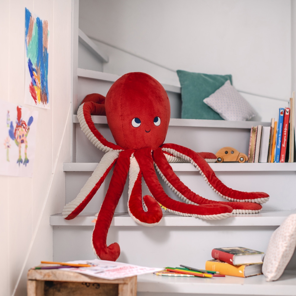 Peluche geante Poulpe Les aventures de Paulie Moulin Roty