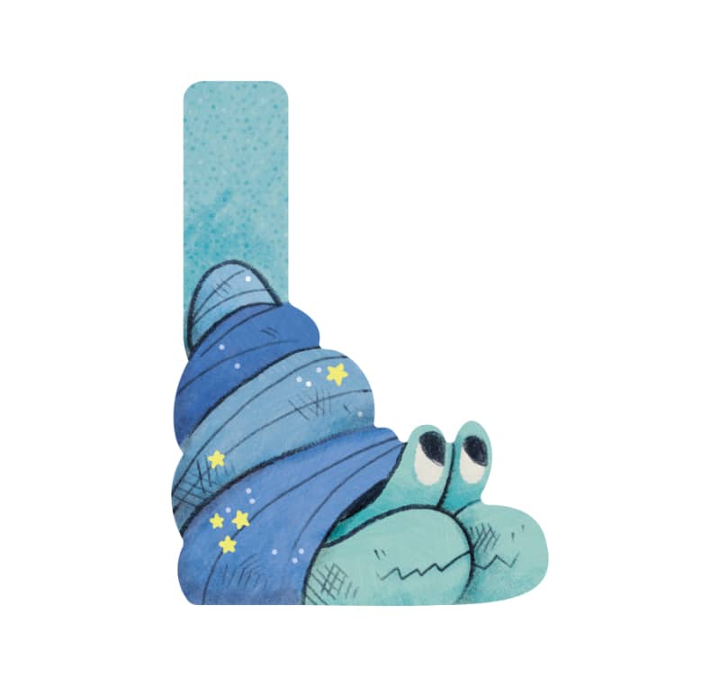 Lettre bois L bleu Mon premier alphabet Moulin Roty