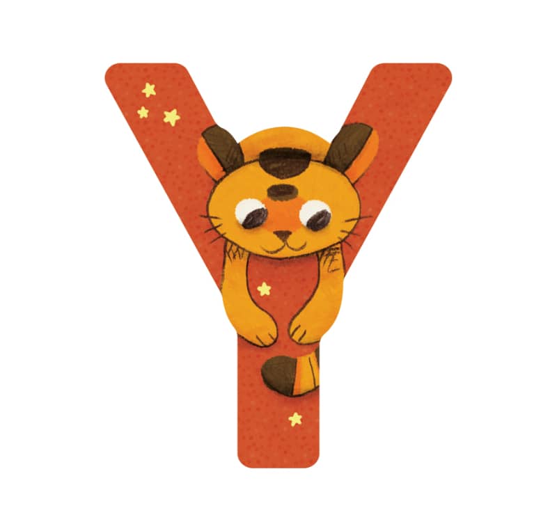 Lettre bois Y orange Mon premier alphabet Moulin Roty