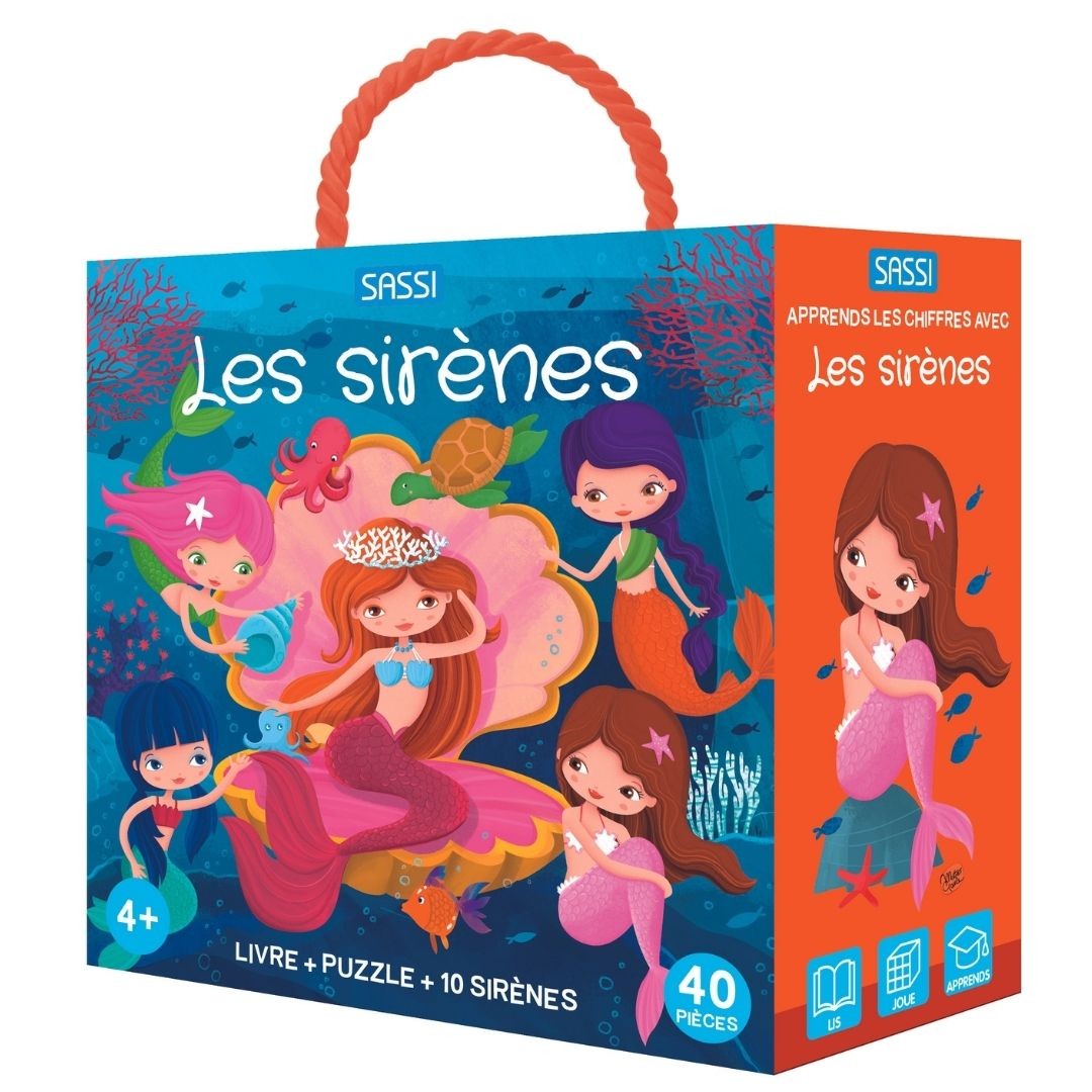 Livre et puzzle Qbox Les sirenes Sassi Junior