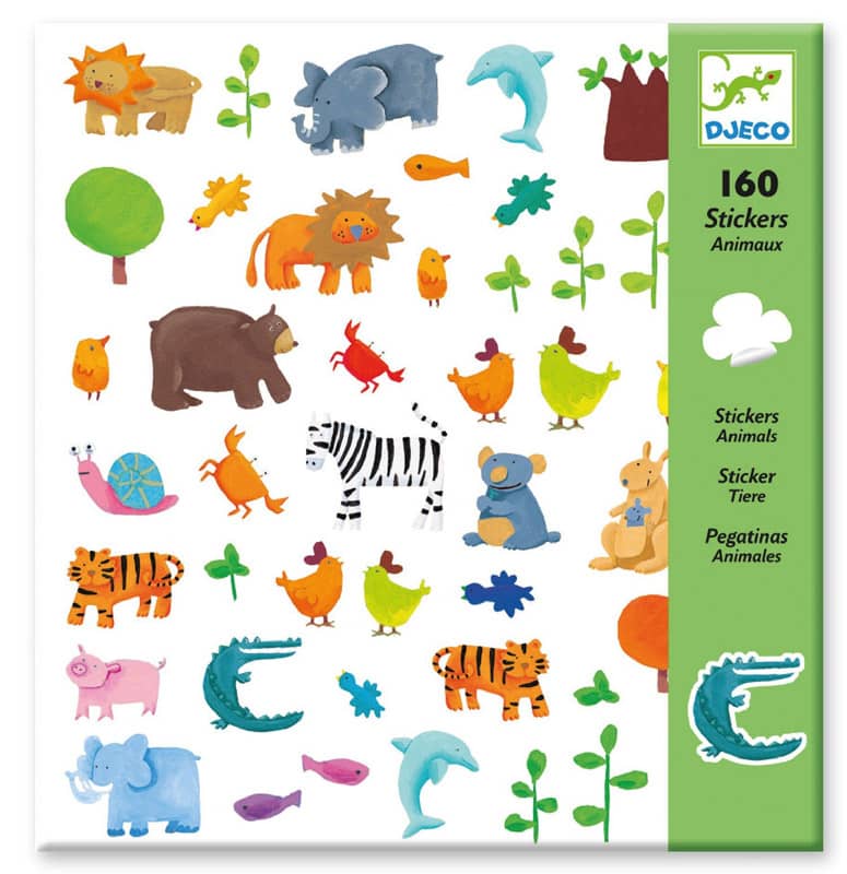 Loisirs creatifs 160 Stickers animaux Djeco