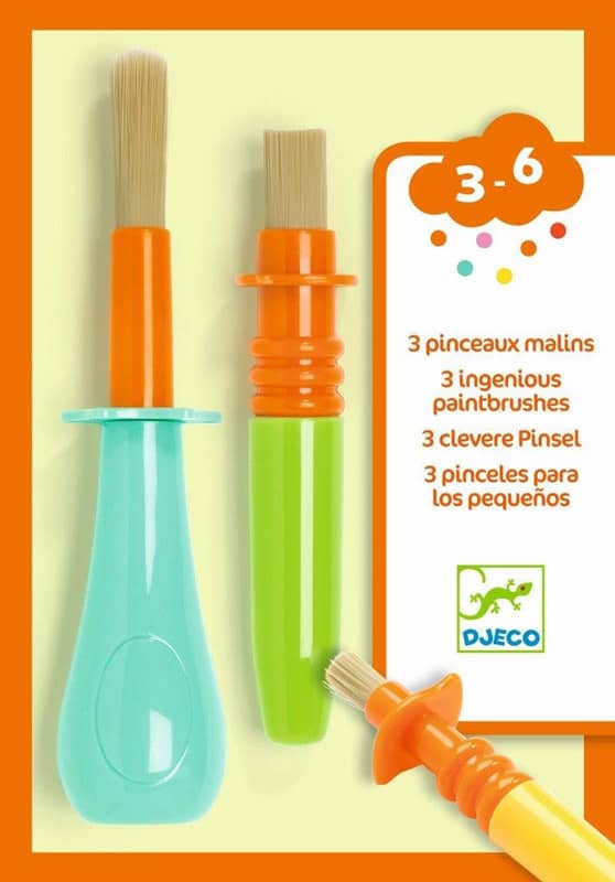 Loisirs creatifs 3 pinceaux malins Djeco