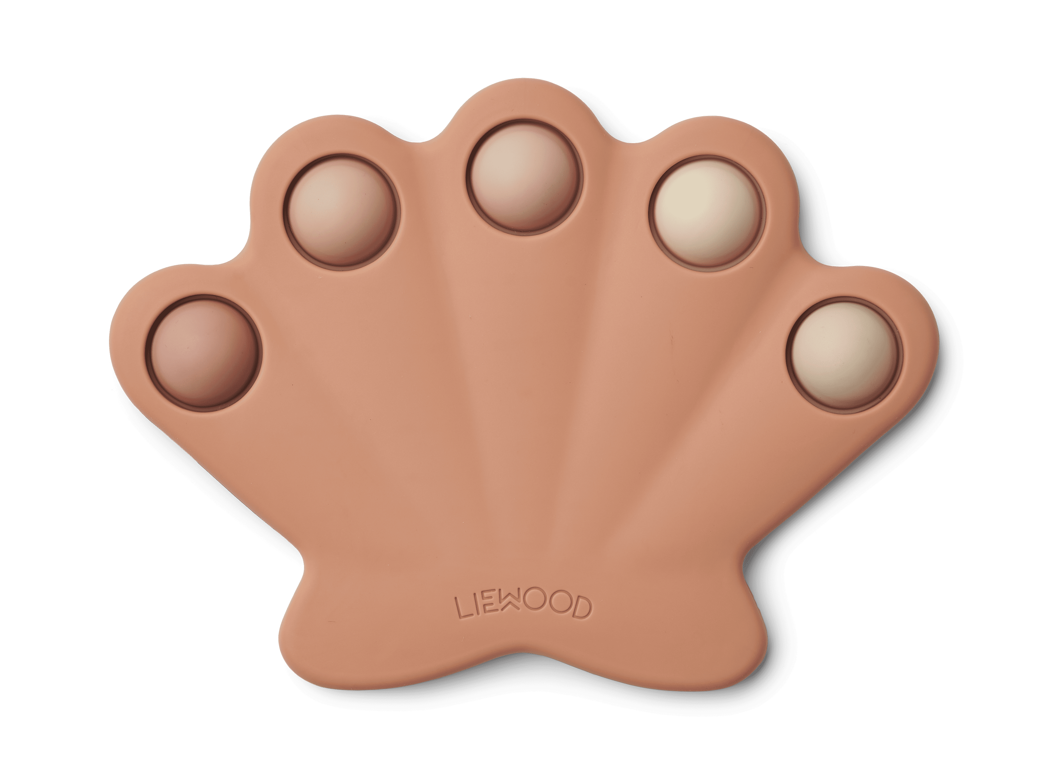 Jouet coquillage pop it en silicone Anne pop toy rose pâle Liewood
