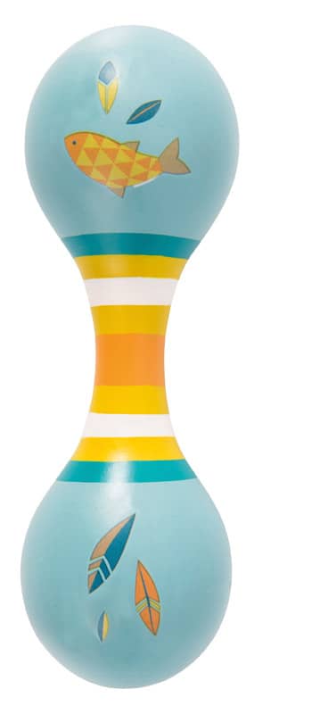 Maracas double bleue Le Voyage d'Olga Moulin Roty