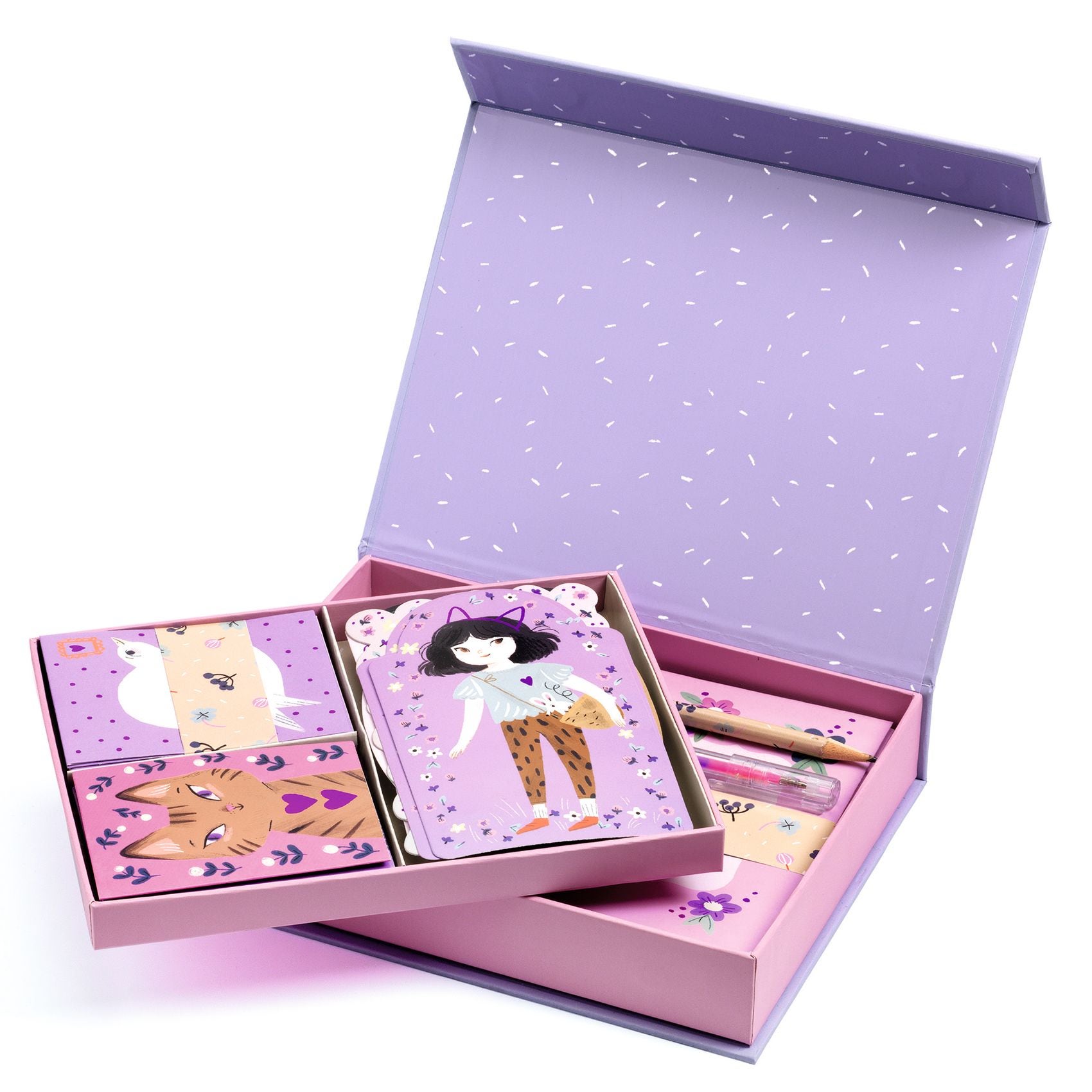 Mini coffret papeterie Lucille Djeco