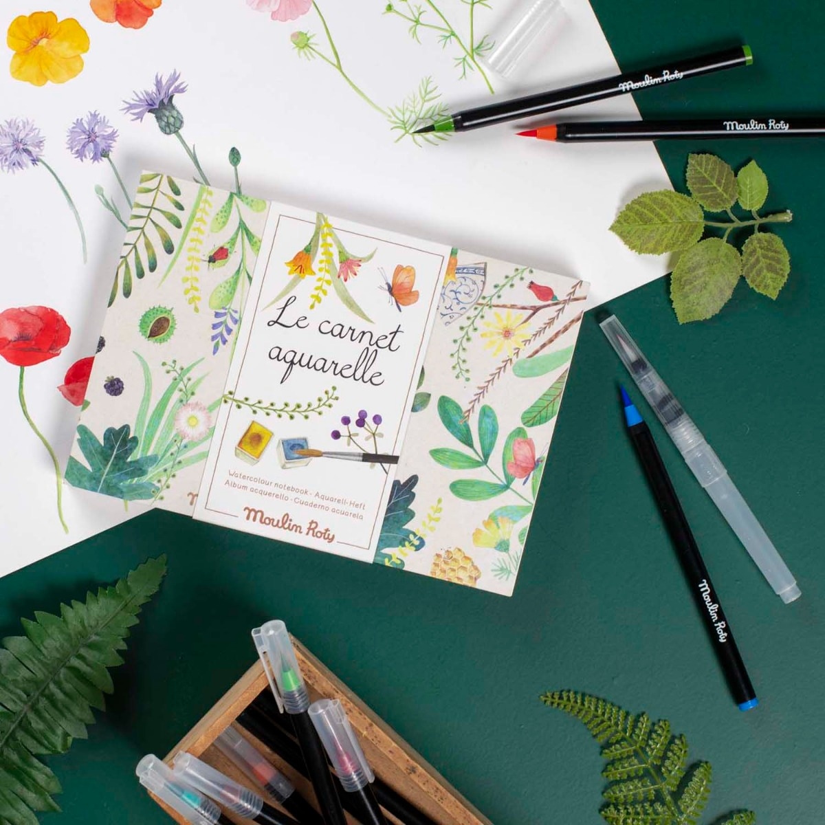 Carnet aquarelle Le jardin du moulin Moulin Roty