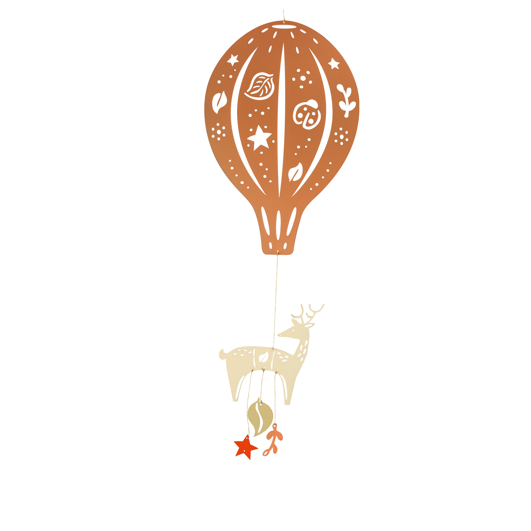 Mobile montgolfière daim sienna L'Oiseau Bateau