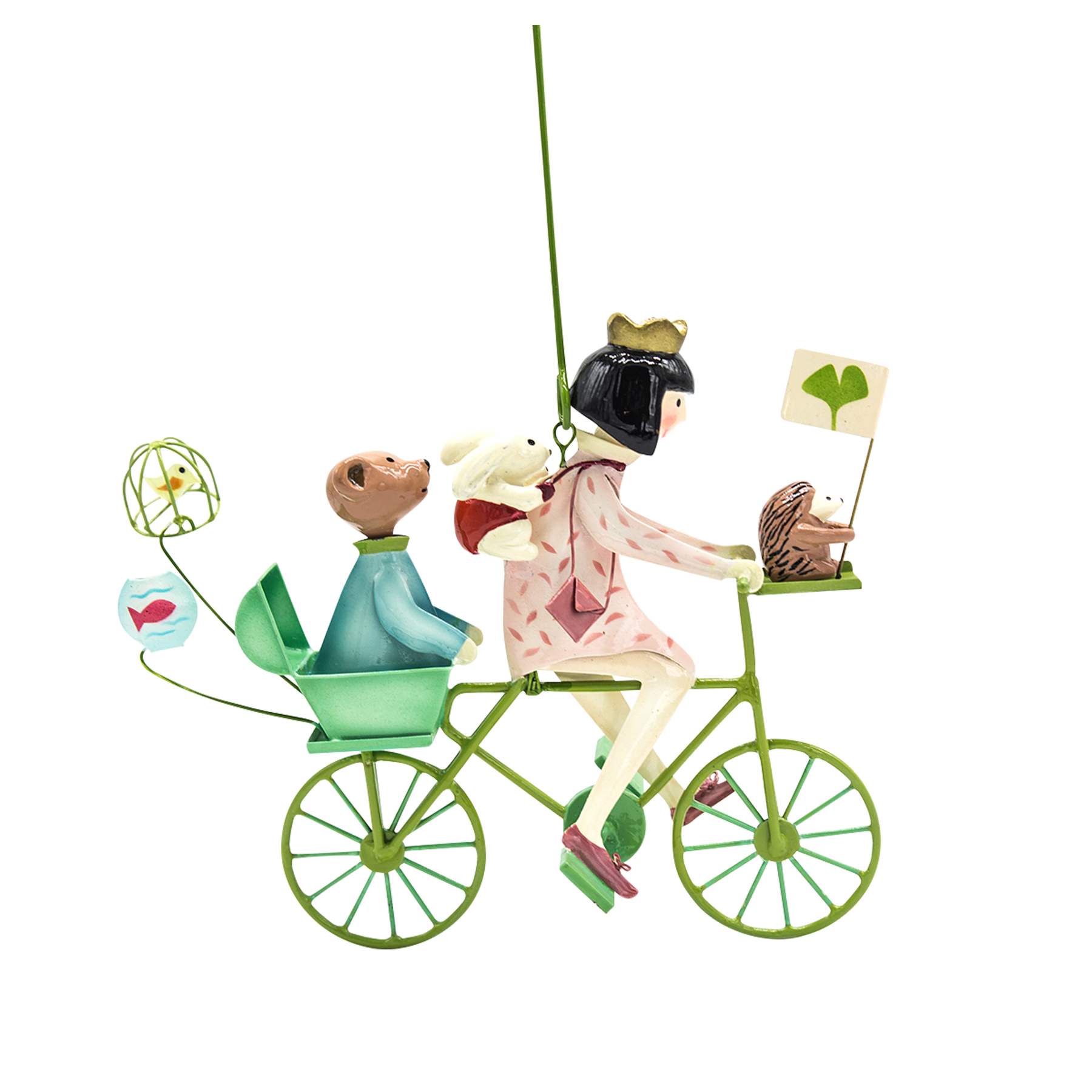 Mobile Triplette lapin & ourson vert L'Oiseau Bateau