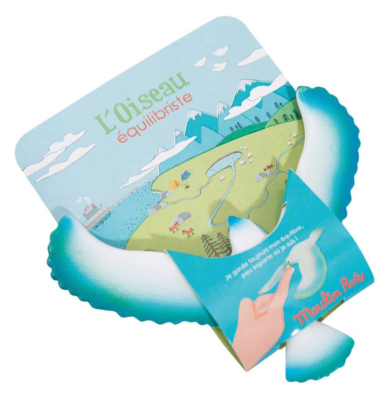 Oiseau equilibriste bleu Les Petites Merveilles Moulin Roty 