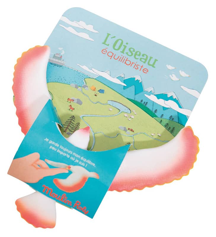 Oiseau équilibriste rose Les Petites Merveilles Moulin Roty 