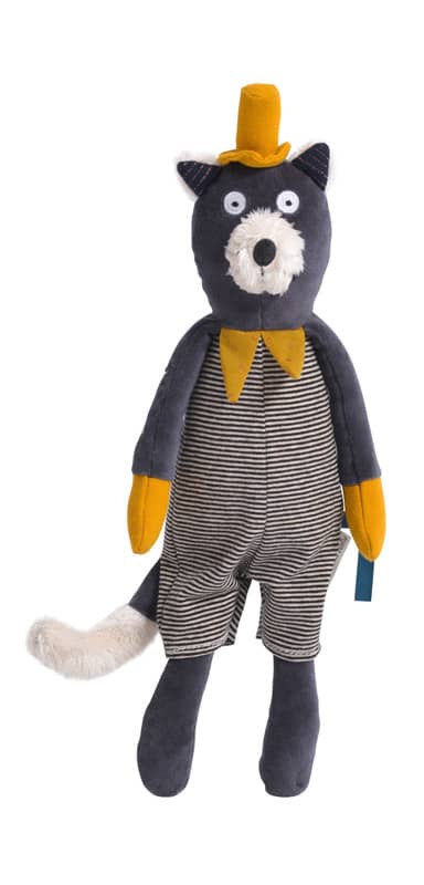 Peluche chat gris Alphonse Les Moustaches Moulin Roty