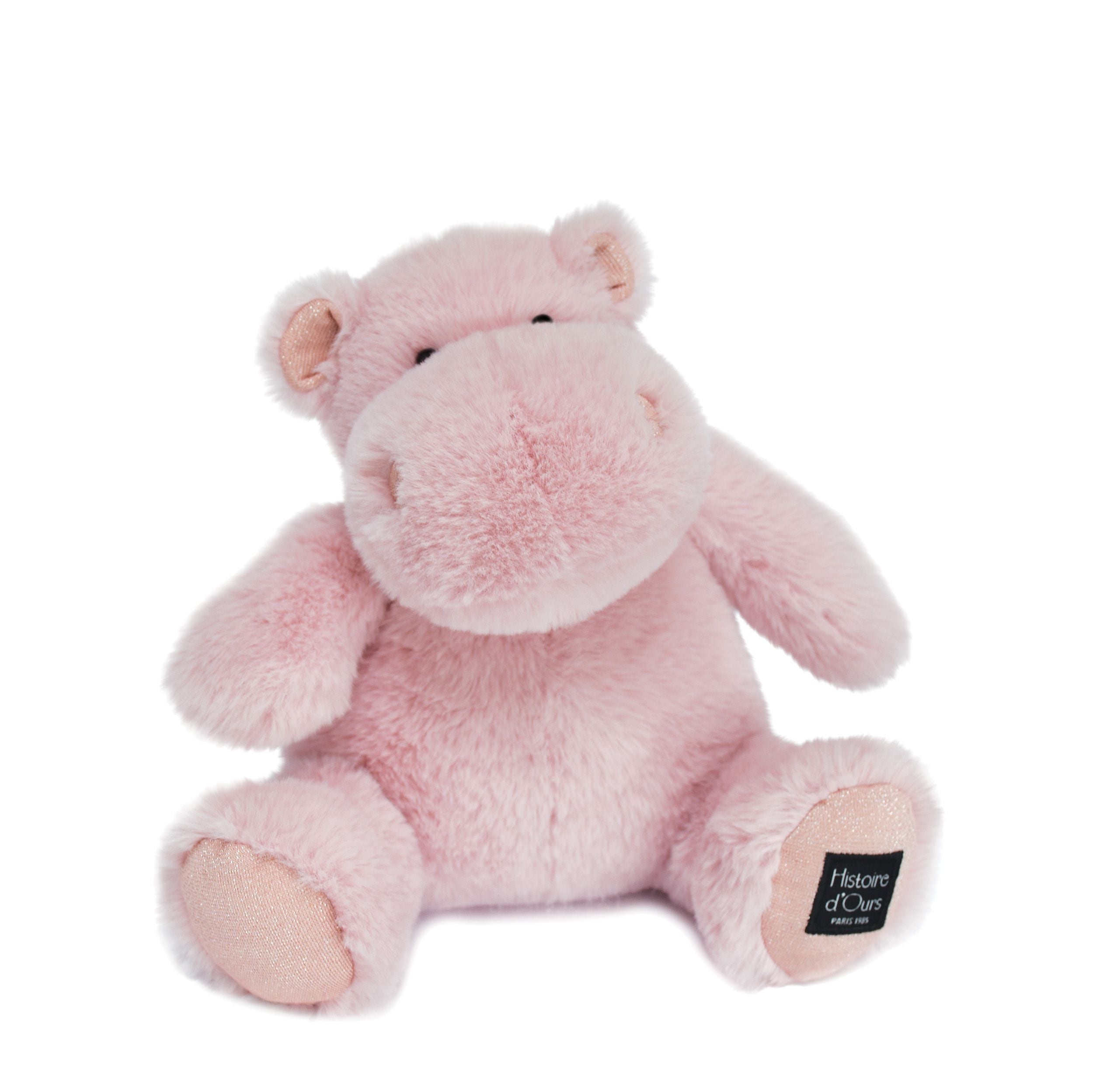 Peluche Hippopotame 25cm rose poudre Histoire d'Ours
