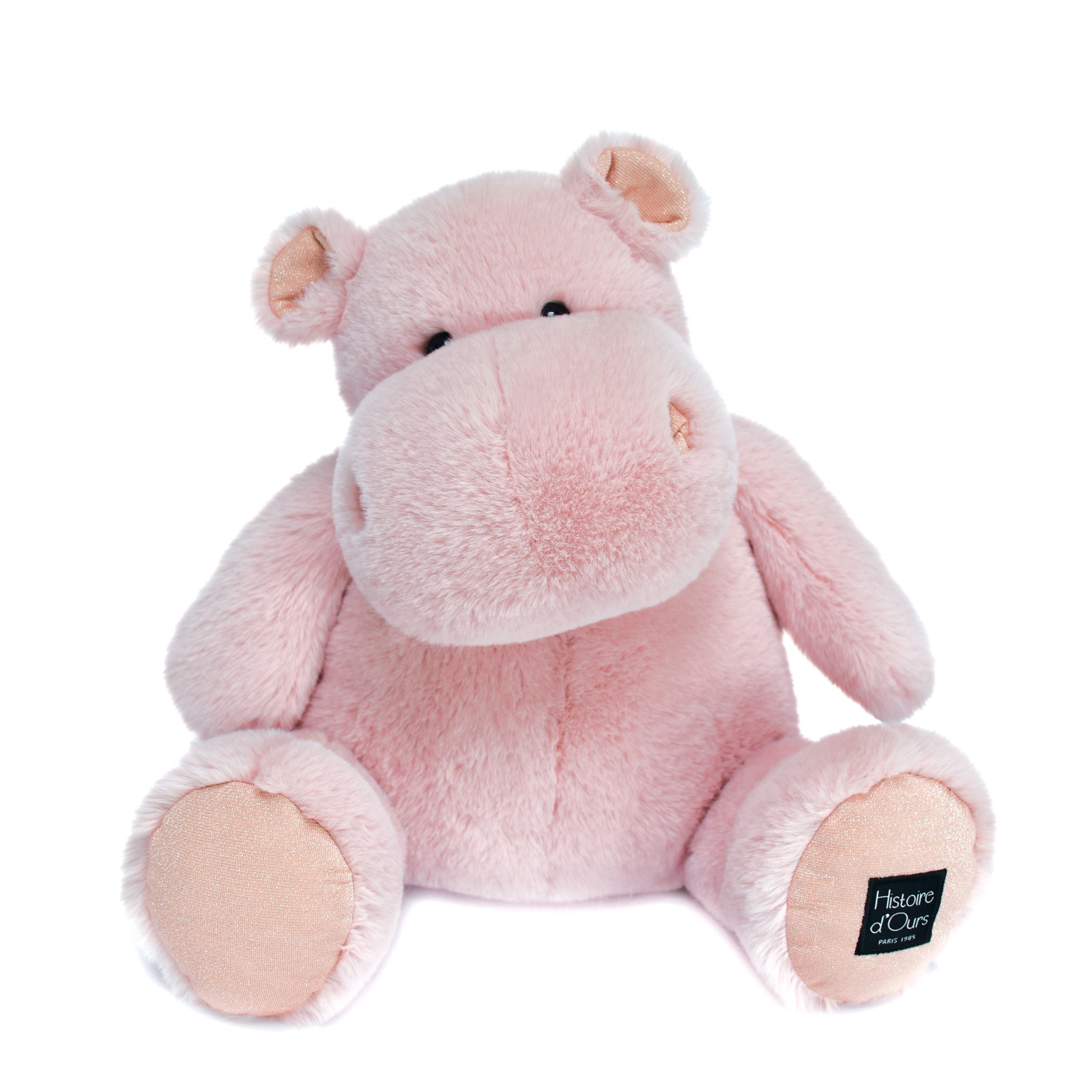 Peluche Hippopotame 40cm rose poudre Histoire d'Ours