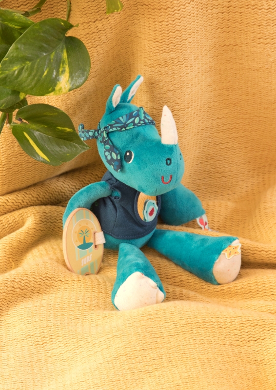 Peluche Marius rhino multi-activités Lilliputiens