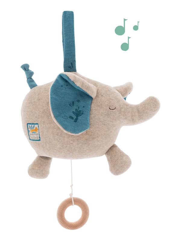 Peluche musicale Elephant Sous mon baobab Moulin Roty