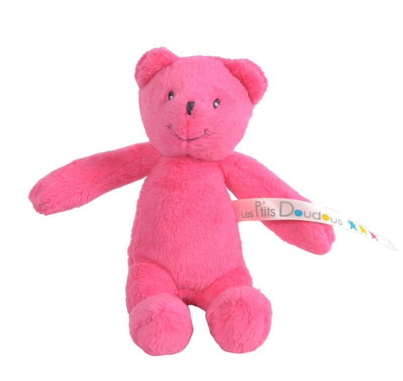 Peluche petit ours rose Les P'tits Doudous de l'hopital Moulin Roty