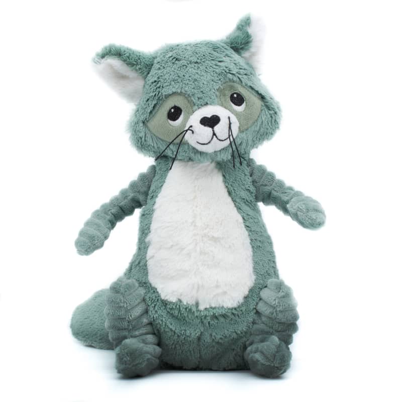 Peluche Raton laveur vert mamanbebe Les Ptipotos Les Deglingos