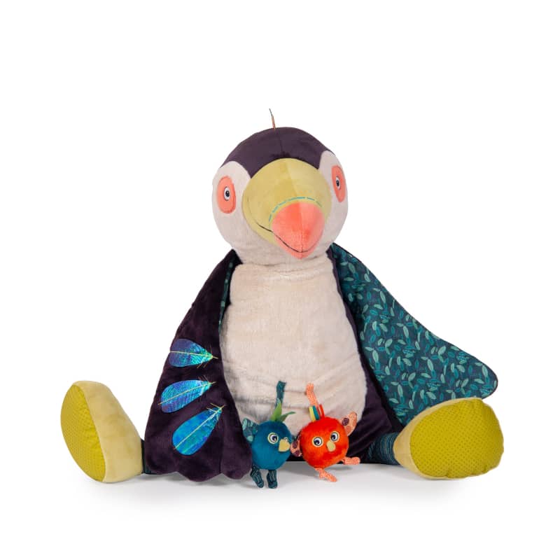 Peluche Toucan geant d'activites Dans la jungle Moulin Roty