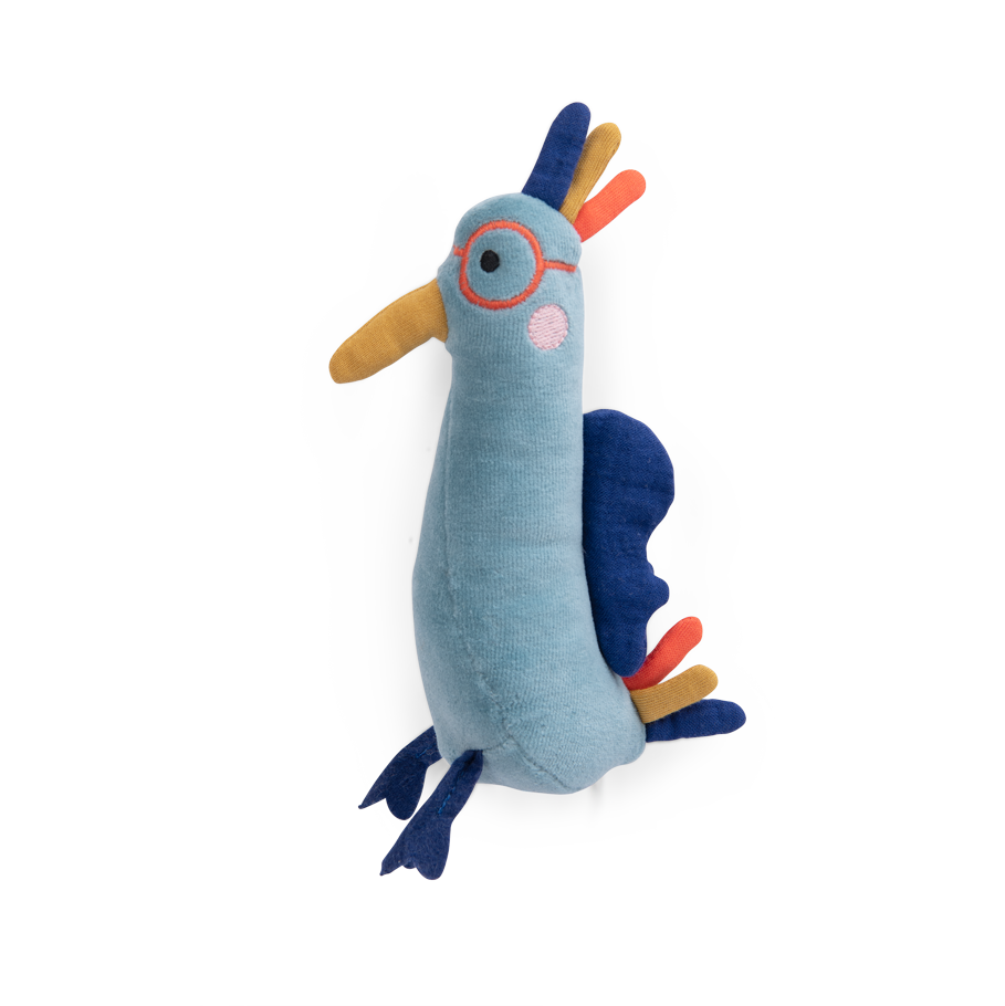 Petite peluche Oiseau bleu Les Toupitis Moulin Roty