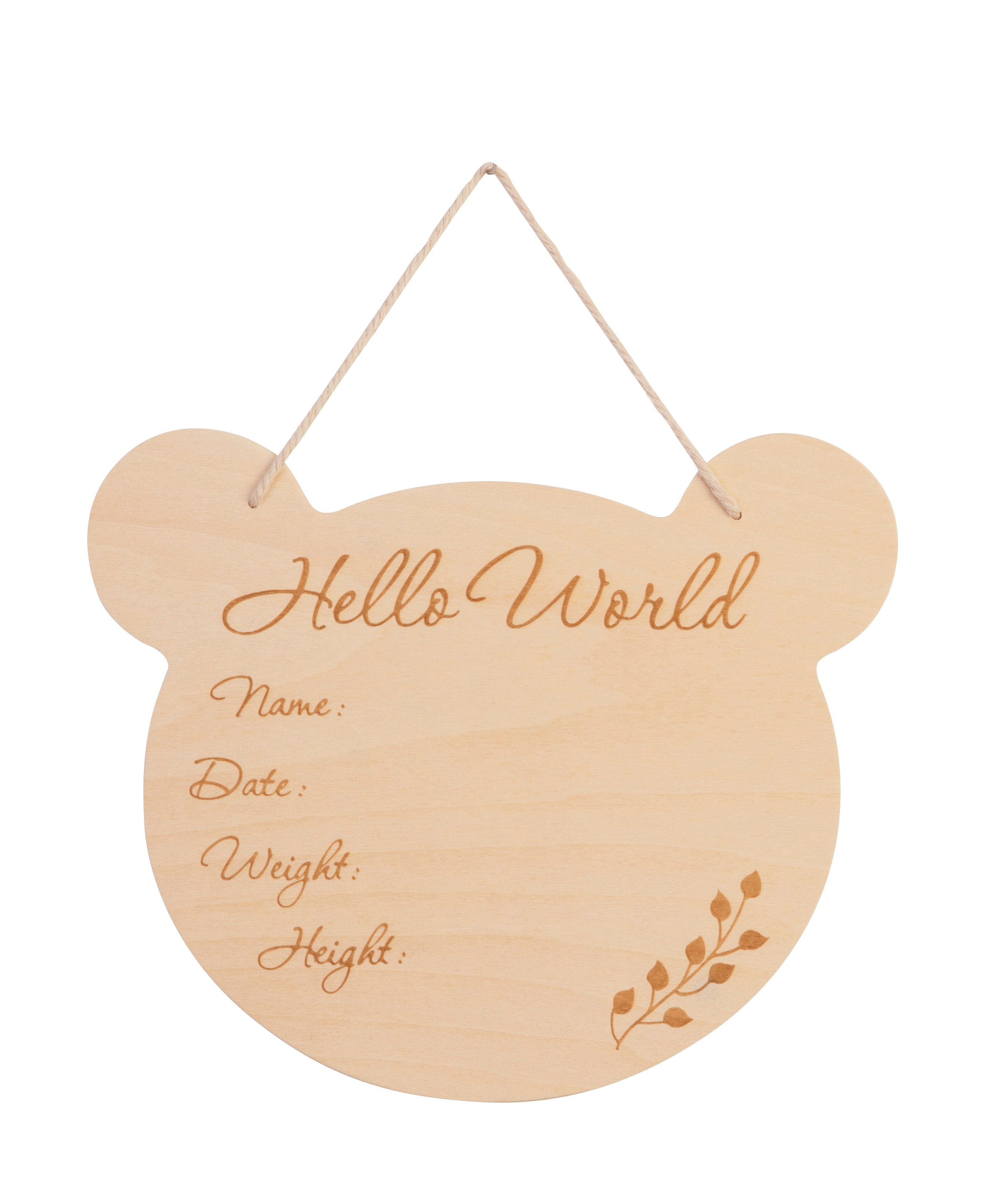 Plaque en bois Naissance a personnaliser BamBam