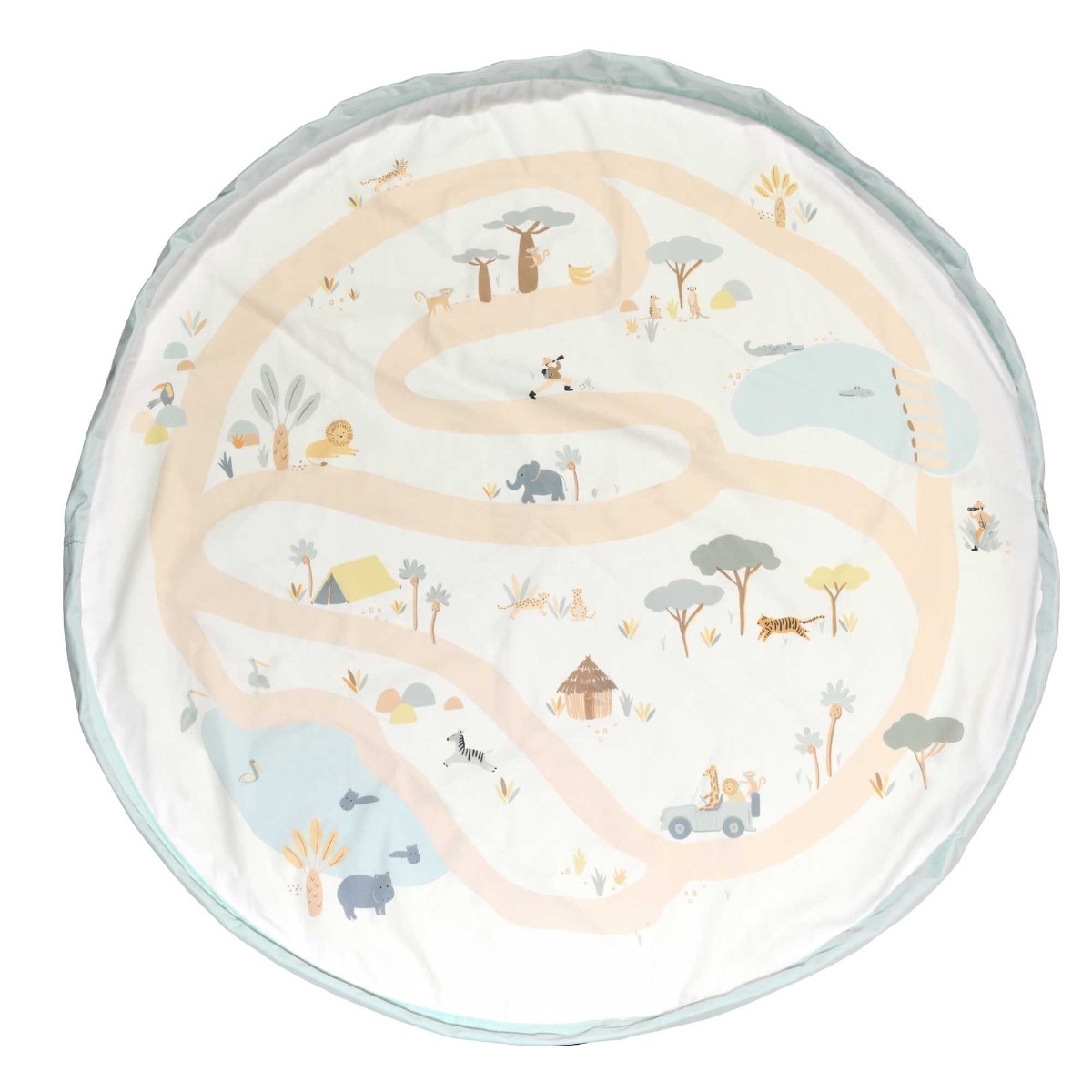 Sac à jouet et Tapis de jeu 2 en 1 Jungle Play and Go