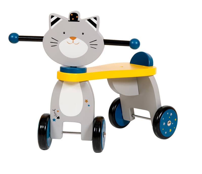 Porteur bois chat Les Moustaches Moulin Roty