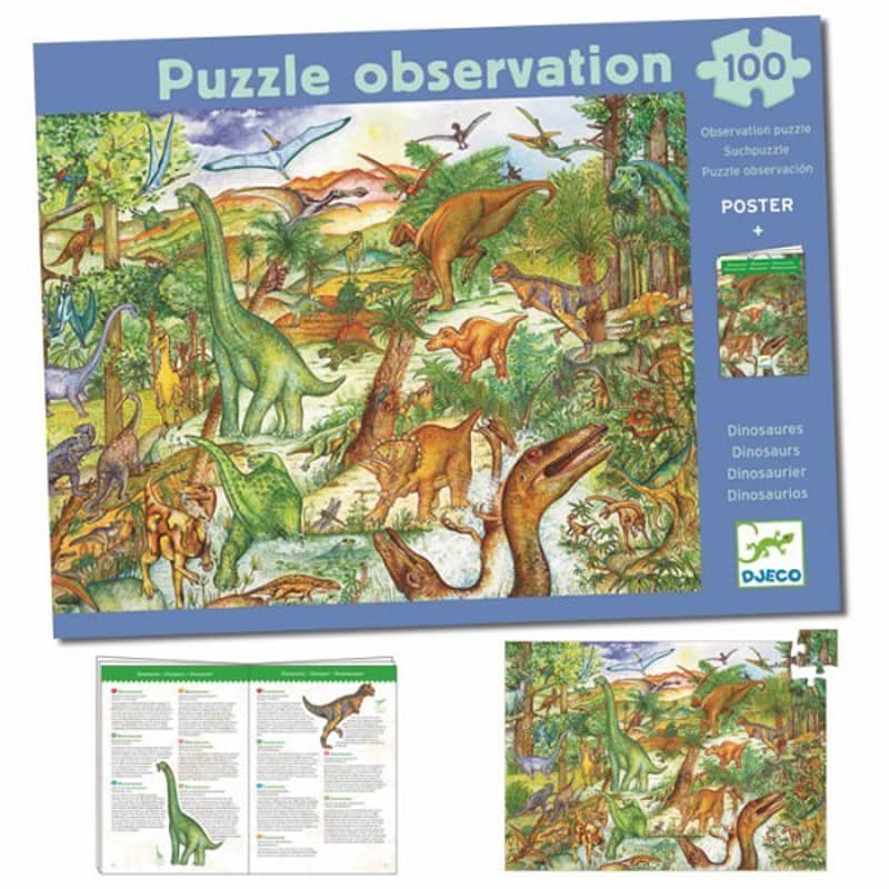 Puzzle d'observation Les dinosaures Djeco