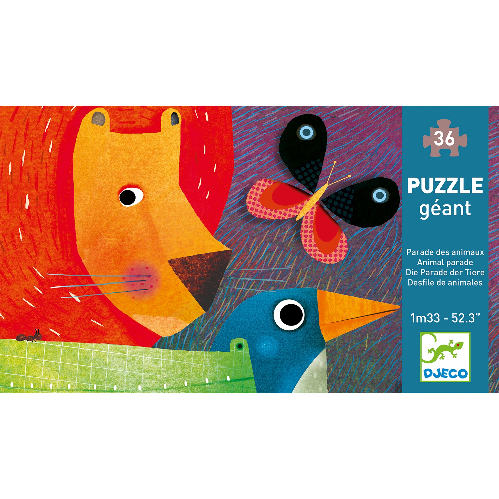 Puzzle geant La parade des animaux 36 pcs Djeco