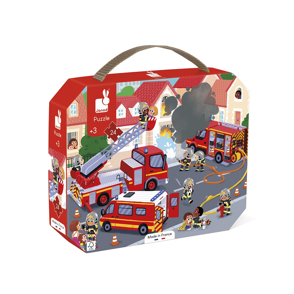 Puzzle Pompiers 24 pieces Janod