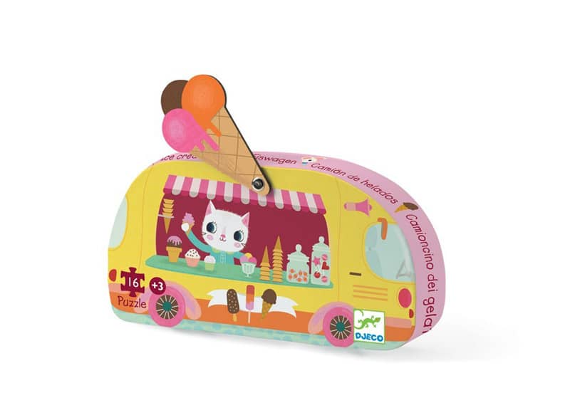 Puzzle silhouette Le Glacier 16 pieces Djeco 