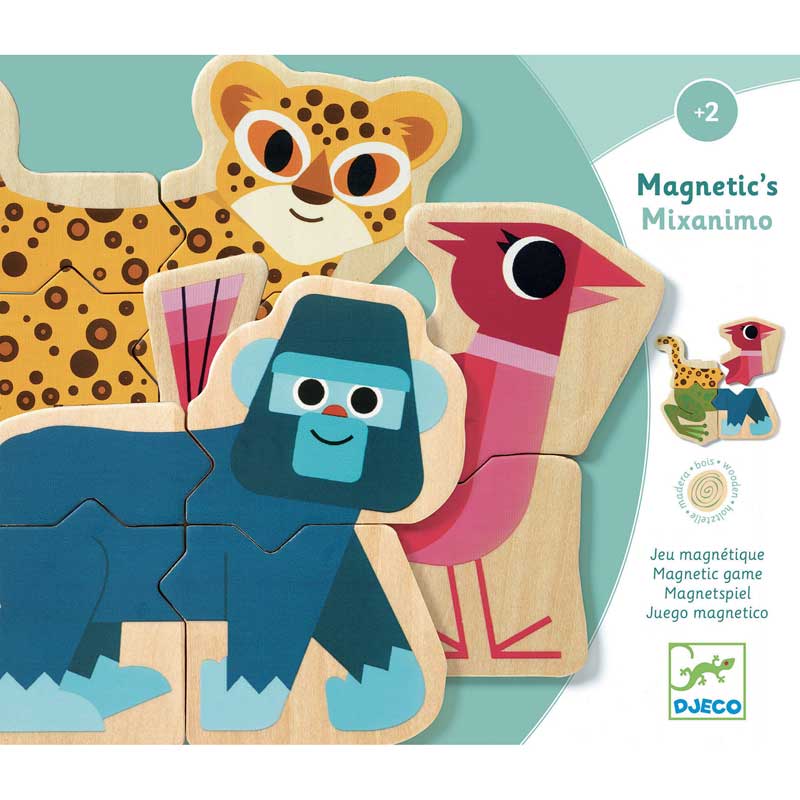 Puzzles magnetiques en bois Mixanimo Djeco