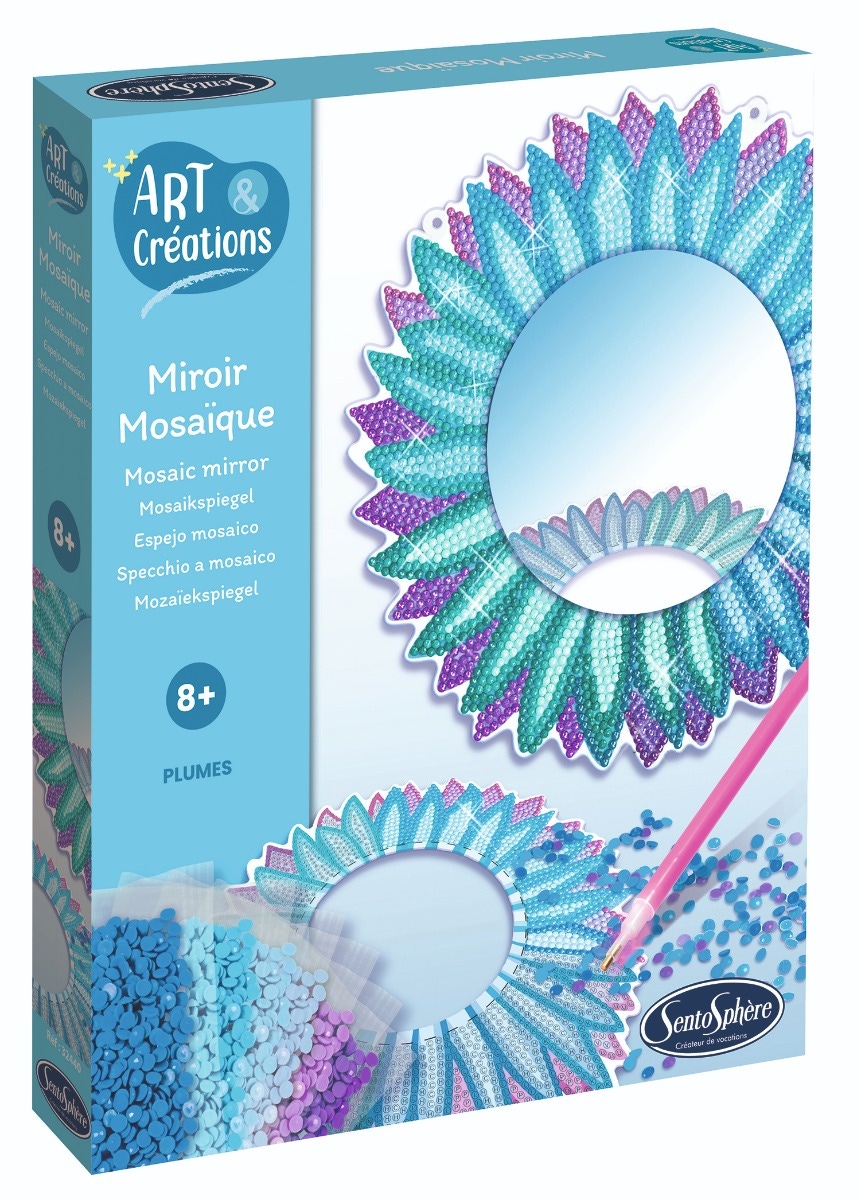 Miroir mosaïques Plumes Sentosphère