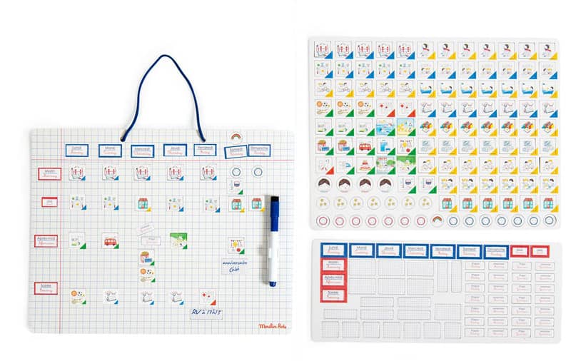 Semainier magnetique Aujourd'hui c'est mercredi Moulin Roty