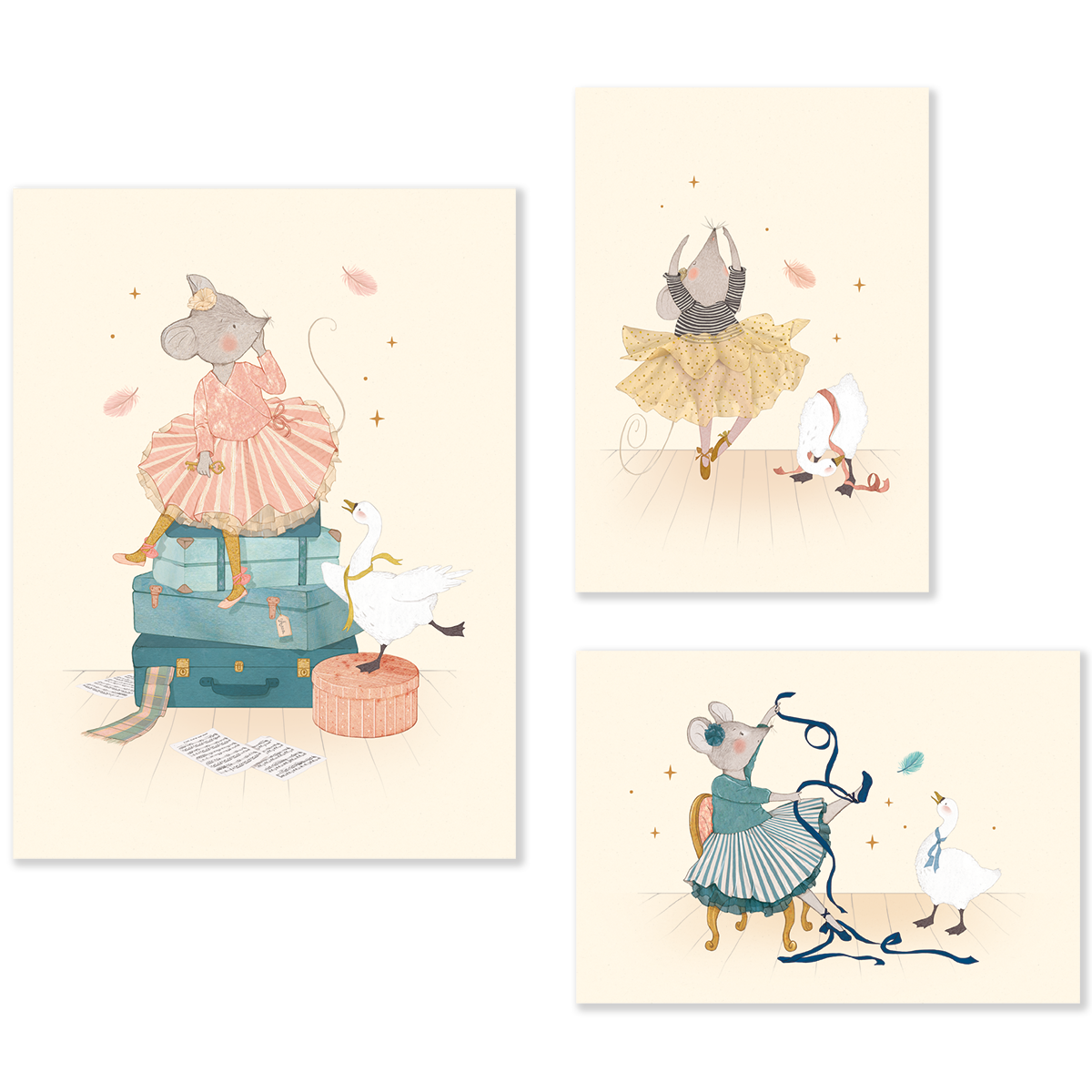 Set de 3 affiches La petite ecole de danse