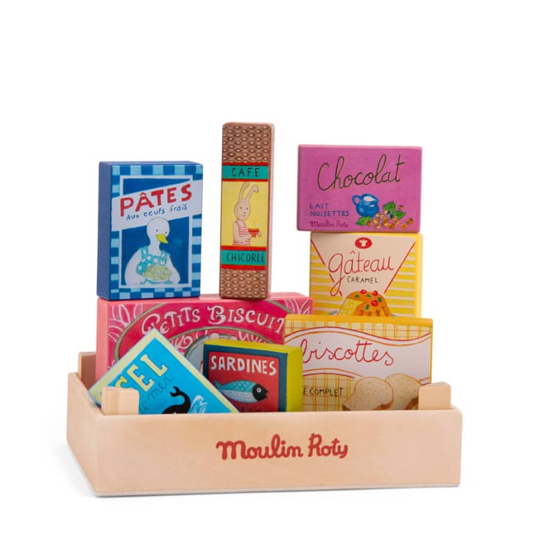 Set de produits d'epicerie en bois La Grande Famille Moulin Roty