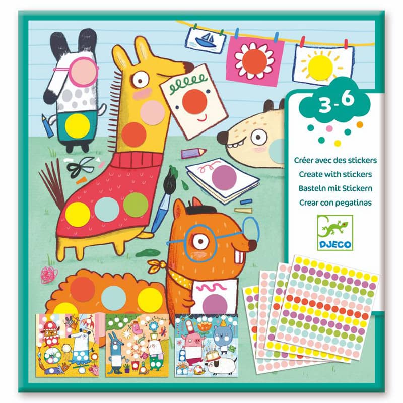 Stickers Creer avec des Gommettes Rondes Djeco