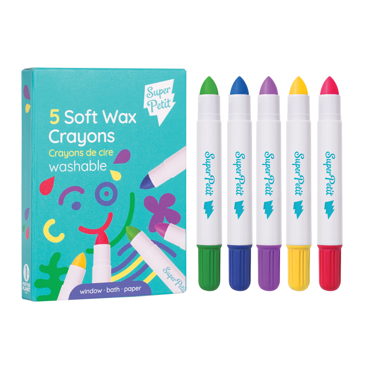 5 crayons de cire twistables Superpetit