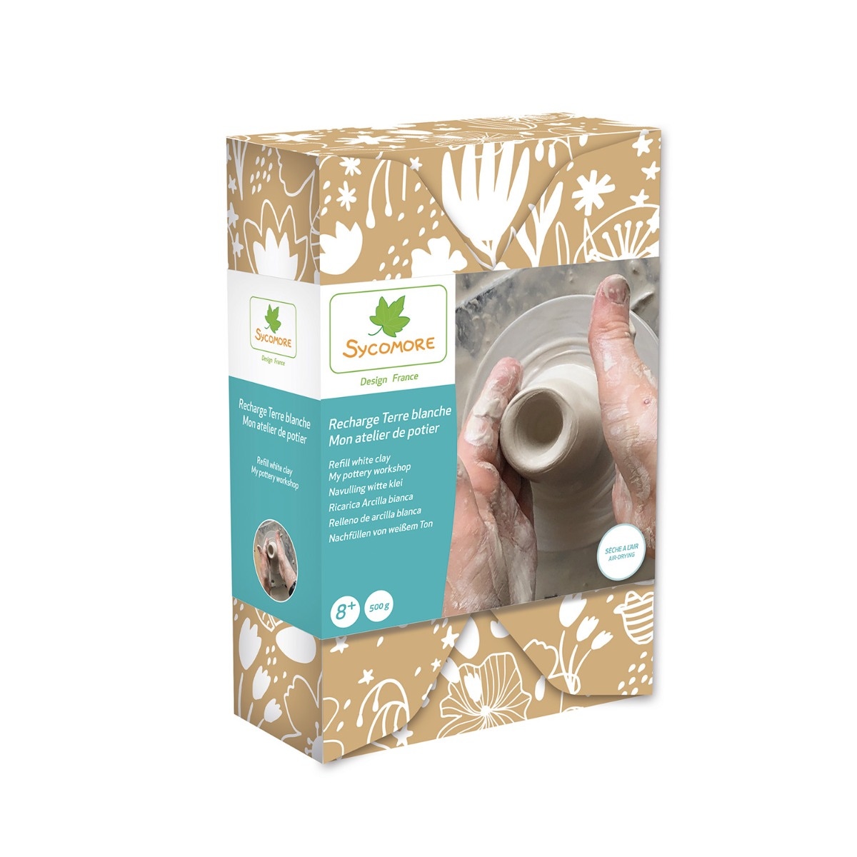 Recharge terre blanche pour poterie Sycomore